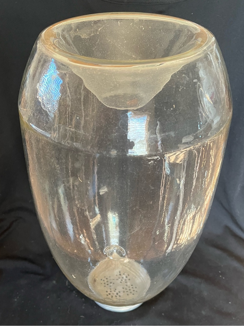 Transparent Glass Antique Minnow Catcher- C F Orvis Maker Manchester VT 1930